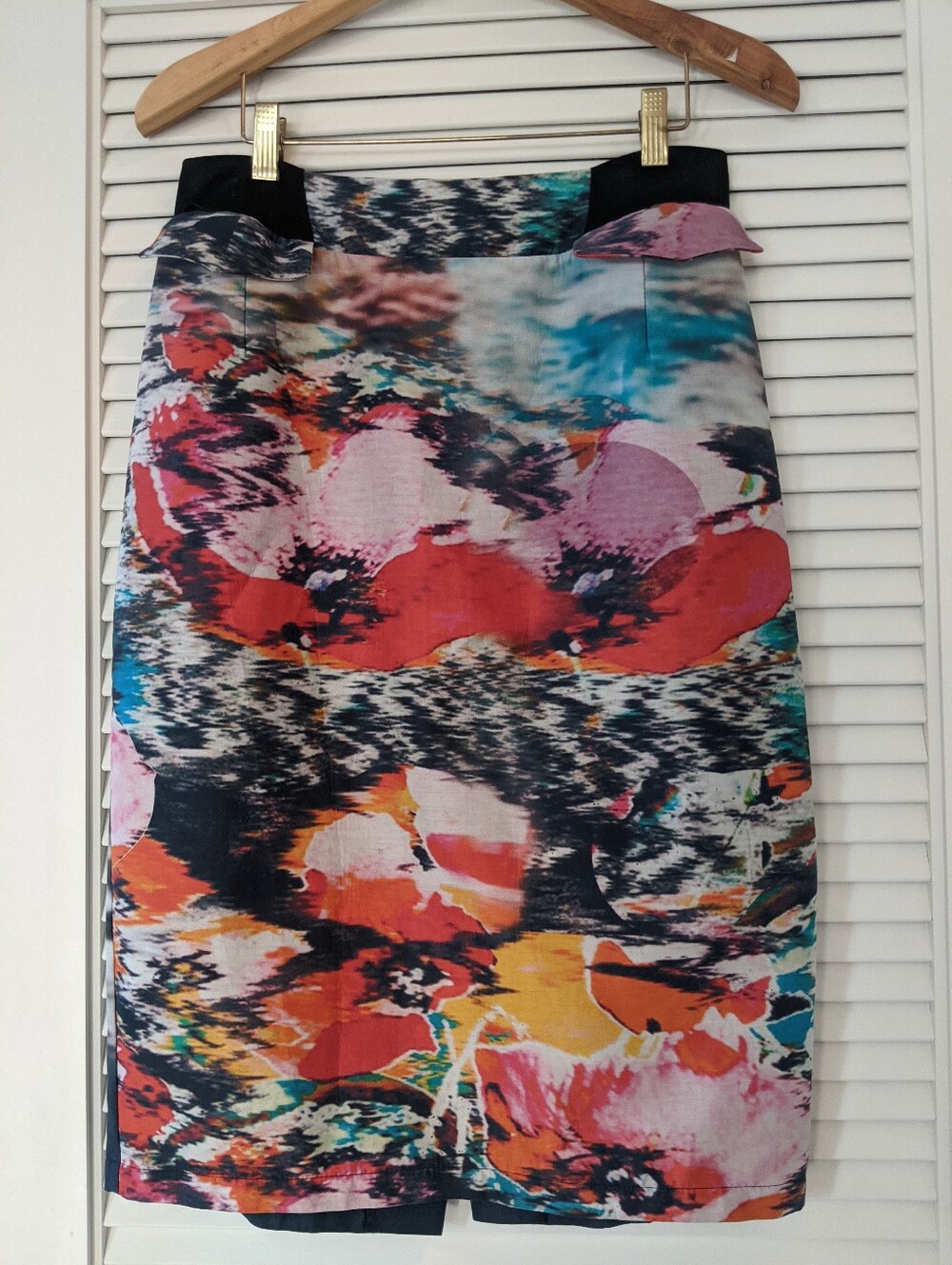 ANDREA MOORE Multicolor Floral Print Pencil Skirt - Women's MADE In New Zealand